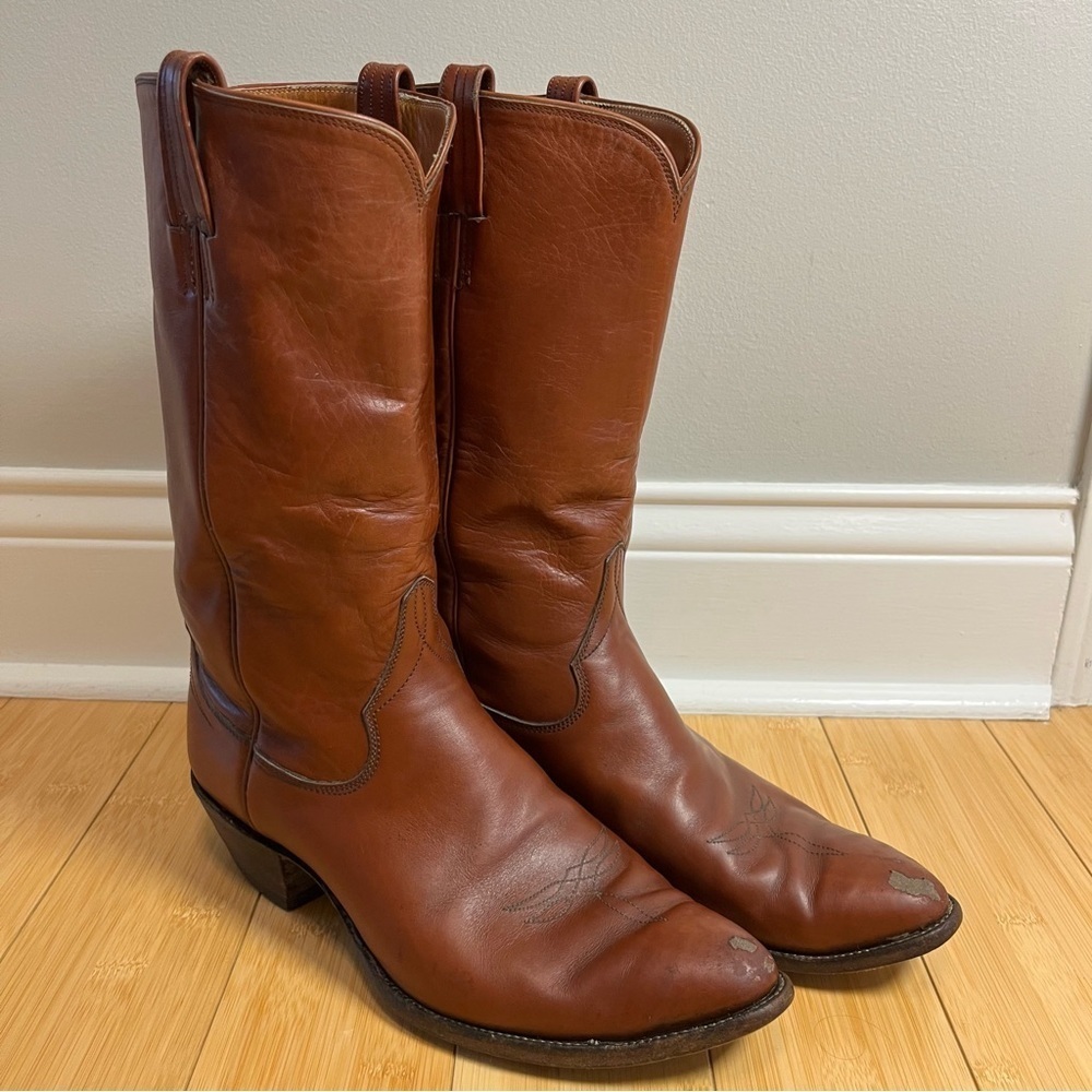 R.J Foley Vintage Handmade Leather western Boots Size 10D USA handmade